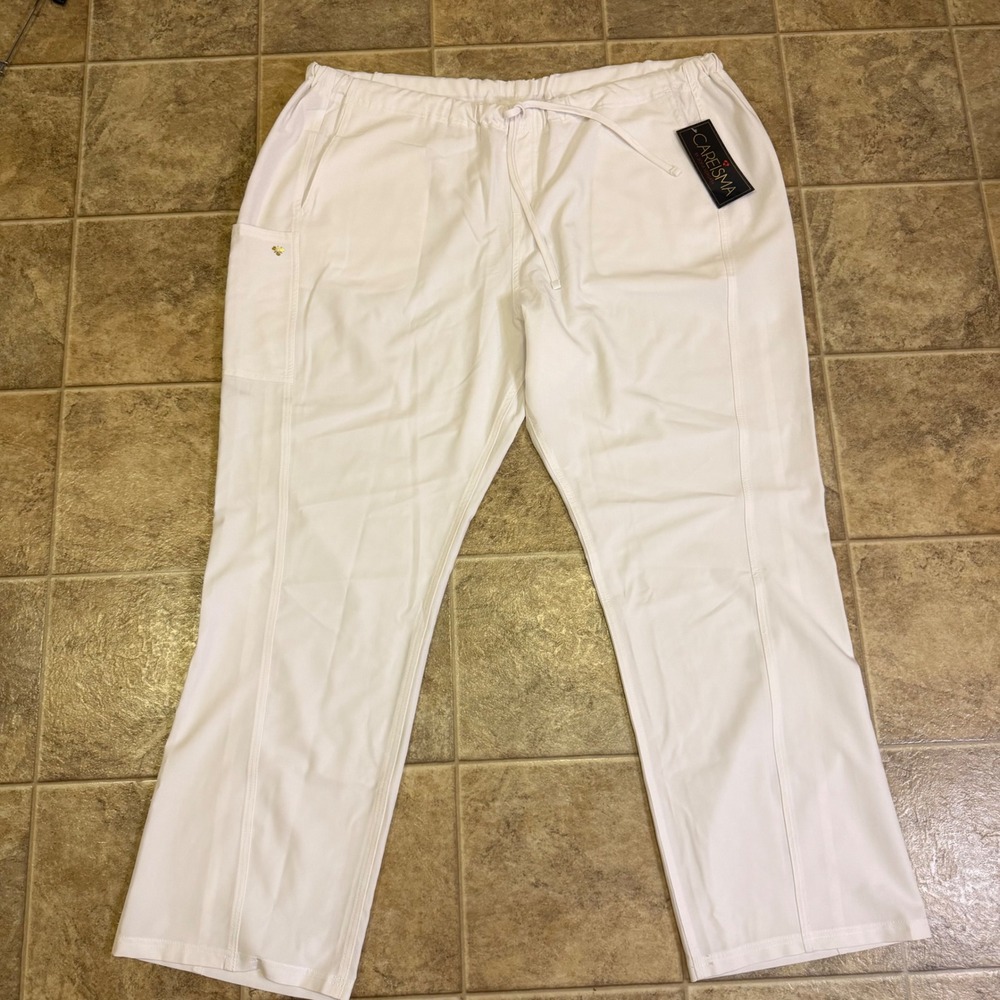 Careisma by Sofia Vergara Womens White Scrub Pants CA100 3XL New